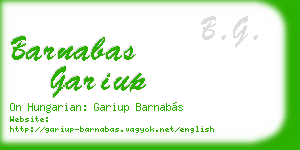 barnabas gariup business card